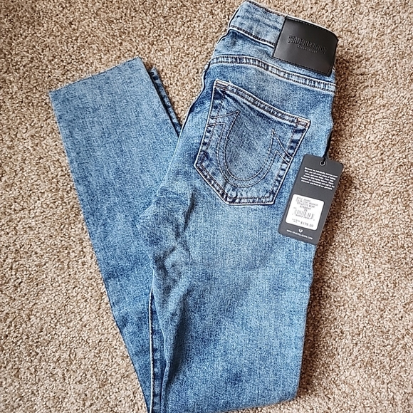 NWT  True Religion Women's Collette Slim Straight fit jean Sz 25 NWT  mid rise - Picture 9 of 13